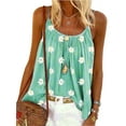 thumbnail image 1 of Sexy Dance S-3XL Summer Daisy Floral Print Casual Tunic Blouse Tops For Women Ladies Sleeveless Loose Cami Tank Vest Tops Ladies Holiday Party Beach Casual Print Cami Vest, 1 of 2