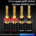 thumbnail image 2 of 4Pcs Hifi Speaker Terminal Binding Post Pure Copper Gold Plated Amplifier Connector for Female Banan, 2 of 5