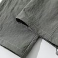 thumbnail image 7 of Iyufng Men's Drawstring Elastic Waist Casual Wide Leg Outdoor Cargo Pants with Button Flap Pocket, 7 of 7