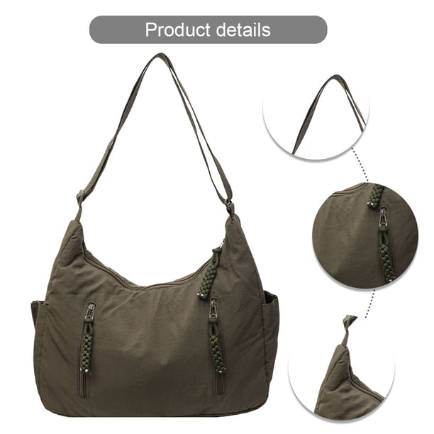 Bolso Tipo Cartera Cruzado Crescent para Mujer Diario Al Aire Libre Gran Capacidad