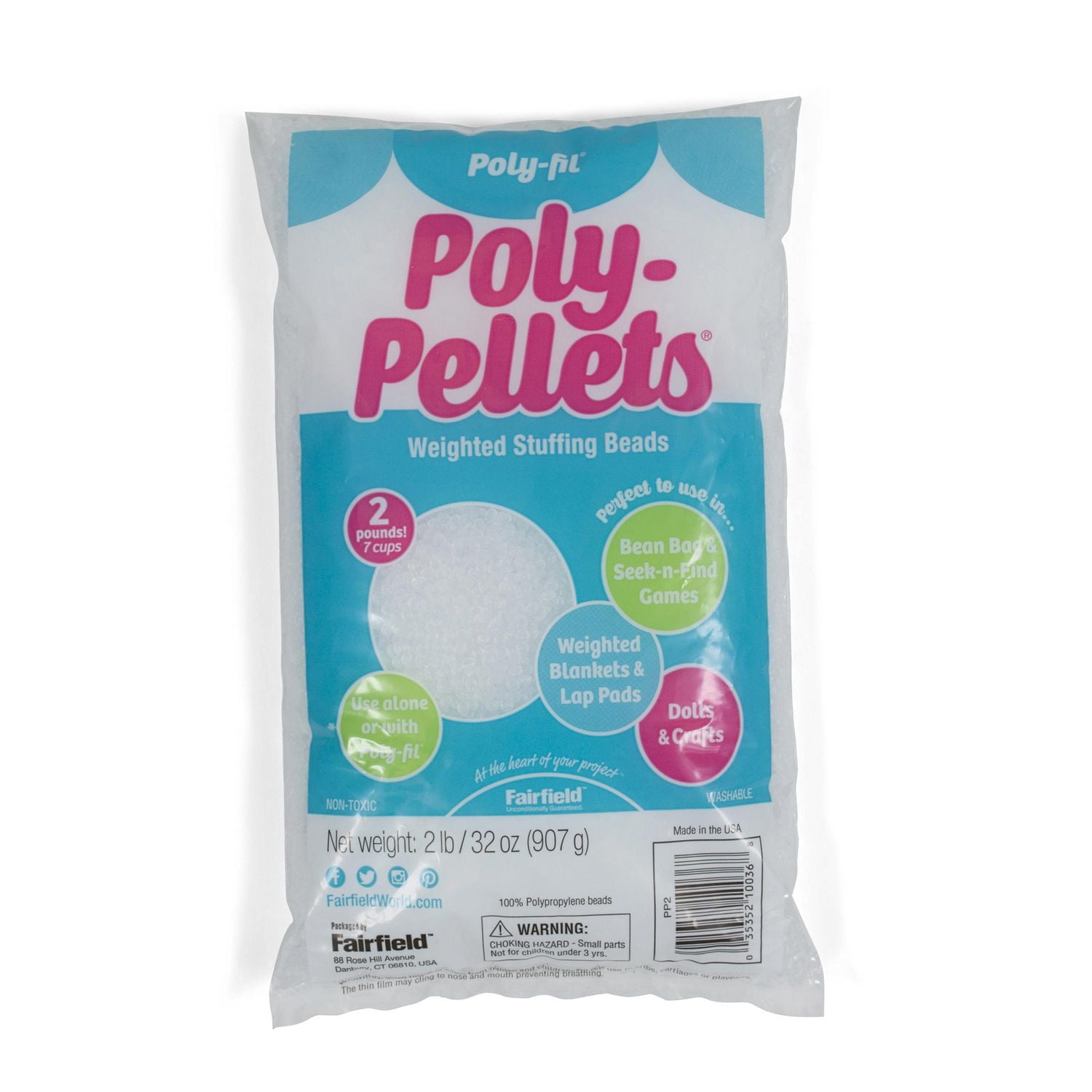 FAIRFIELD Poly Pellets®, rembourrage pondéré, sac de 900 g (32 oz)