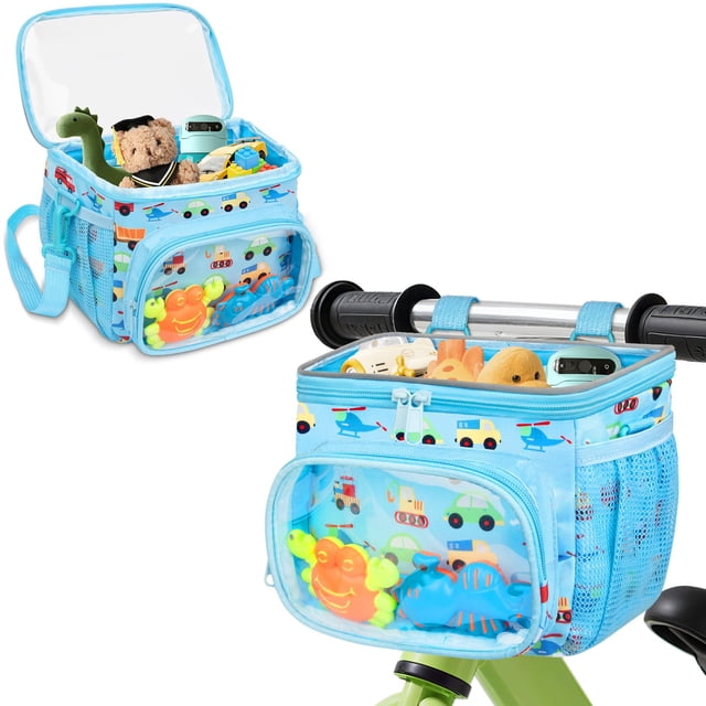 Bicycle Basket TEUEN Kids, bolsa de manillar impermeable y reflectante
