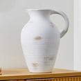 thumbnail image 7 of Better Homes & Gardens Hand Brushed Washed Ceramic Pitcher Vase, 12", White, 7 of 7