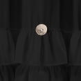 thumbnail image 2 of Black Ruffle Blackout Thermal Insulated Window Curtain Vintage Chic Farmhouse Button Treatments for Living, Dining Room, Bedroom, 52”W x 84"L,Rod Pocket 1 Panel, 2 of 6