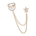thumbnail image 3 of Men Brooch Suit Pin Metal Tie Clips Hat Scarf Tie Pins Chain Tassel with Rhinestone Exquisite Accessory Handmade Aureate, 3 of 10