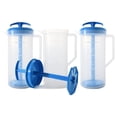 2-Quart Blue Mixing Pitcher with Plunger – BPA-Free Plastic Pitcher for ...
