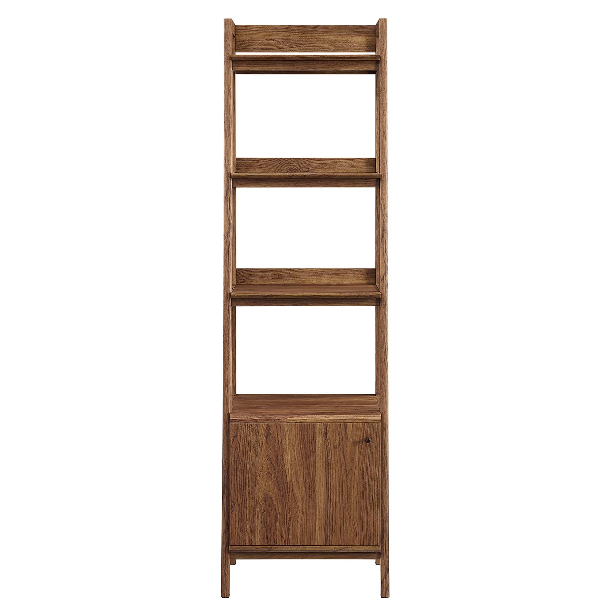 Modway Bixby 20.5" Particleboard and MDF Wood Bookshelf in Walnut