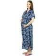 thumbnail image 6 of Bimba Maternity Hospital Kaftan Nursing Night Gown, Front Buttons- Baby Shower, 6 of 7