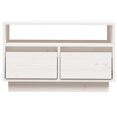 thumbnail image 3 of vidaXL Meuble TV Blanc 60x35x37 cm Pin Massif, 3 of 5