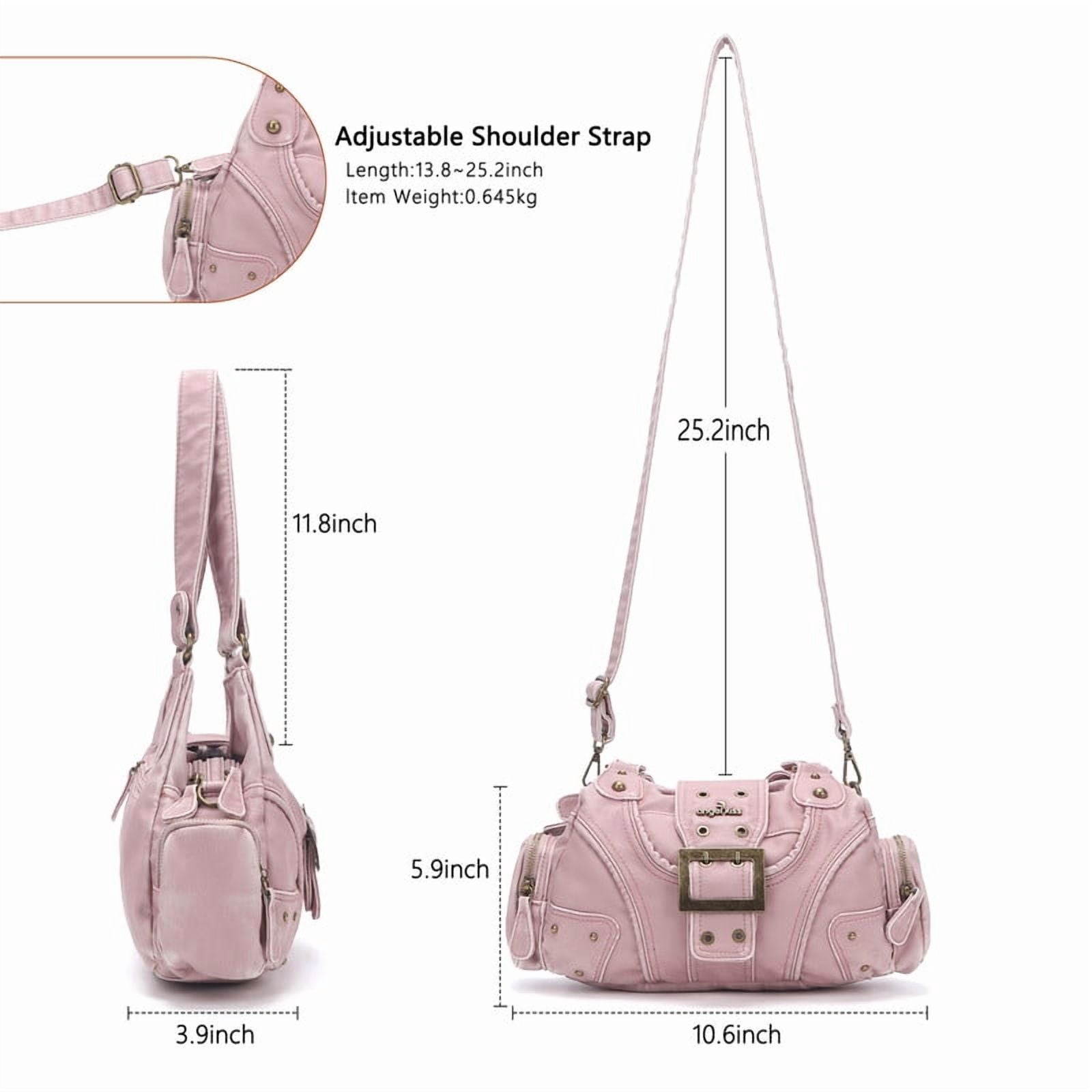 Angelkiss Purse for Women PU Wallet With Adjustable Shoulder Strap Crossbody Bag Single Satchel Handbags Hobo Bag