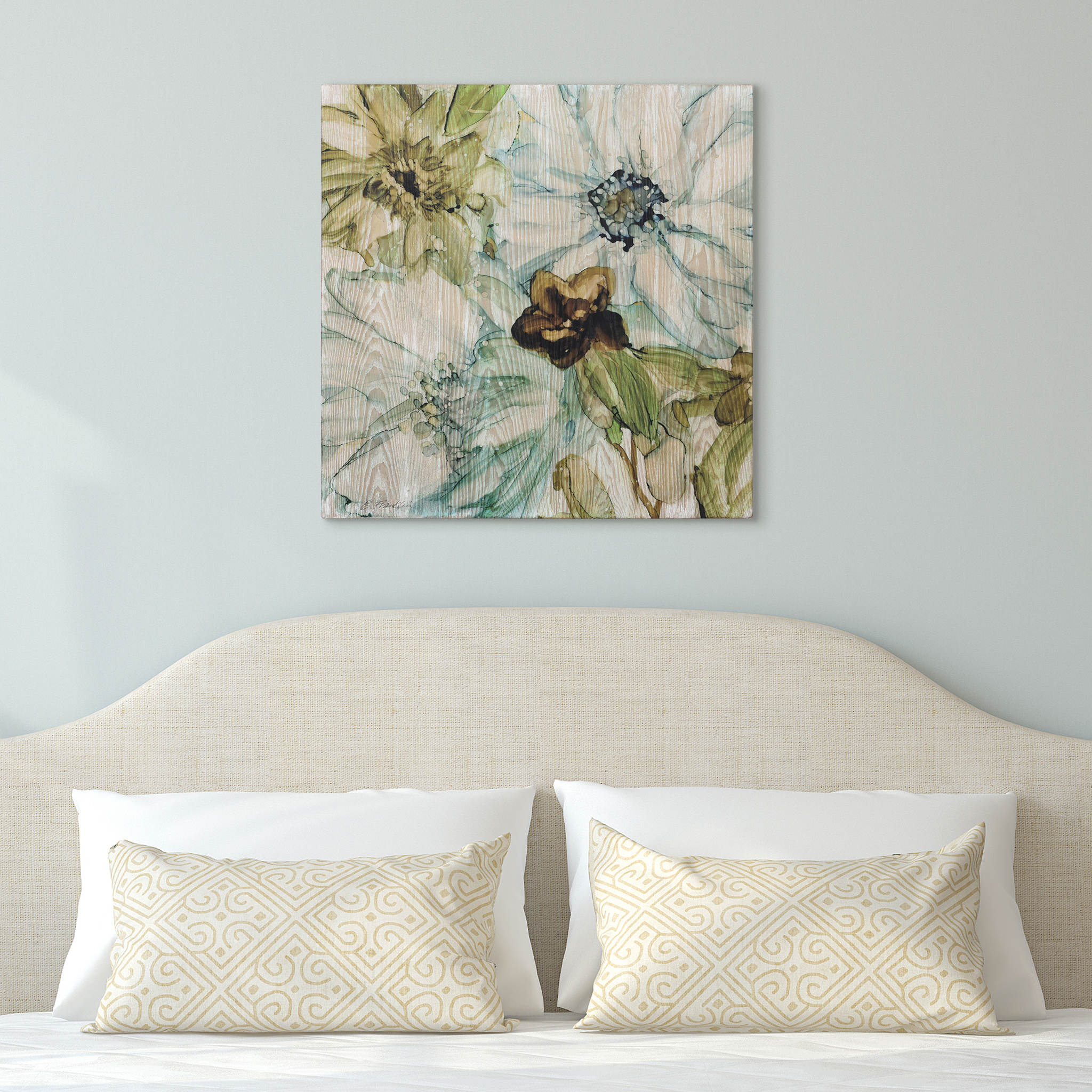 Empire Art Direct Seaglass Garden I Fine Giclee Printed Directly on Hand Finished Ash Wood Wall Art, 24" x 24", Ready to Hang