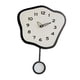 thumbnail image 5 of Reloj de pared de madera con adorno, silencioso, fácil de leer, ligero, con números arábigos grandes. Balanceo, 5 of 9
