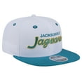 thumbnail image 3 of Men's New Era  White/Teal Jacksonville Jaguars Throwback Sparky Original Fit 9FIFTY Snapback Hat, 3 of 5