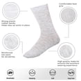thumbnail image 3 of MANARC Men Crew Dress Socks Soft Comfortable Thin Fine Elegant Durable Breathable. 3 Pack Black, Melange Grey, Melange Blue., 3 of 5