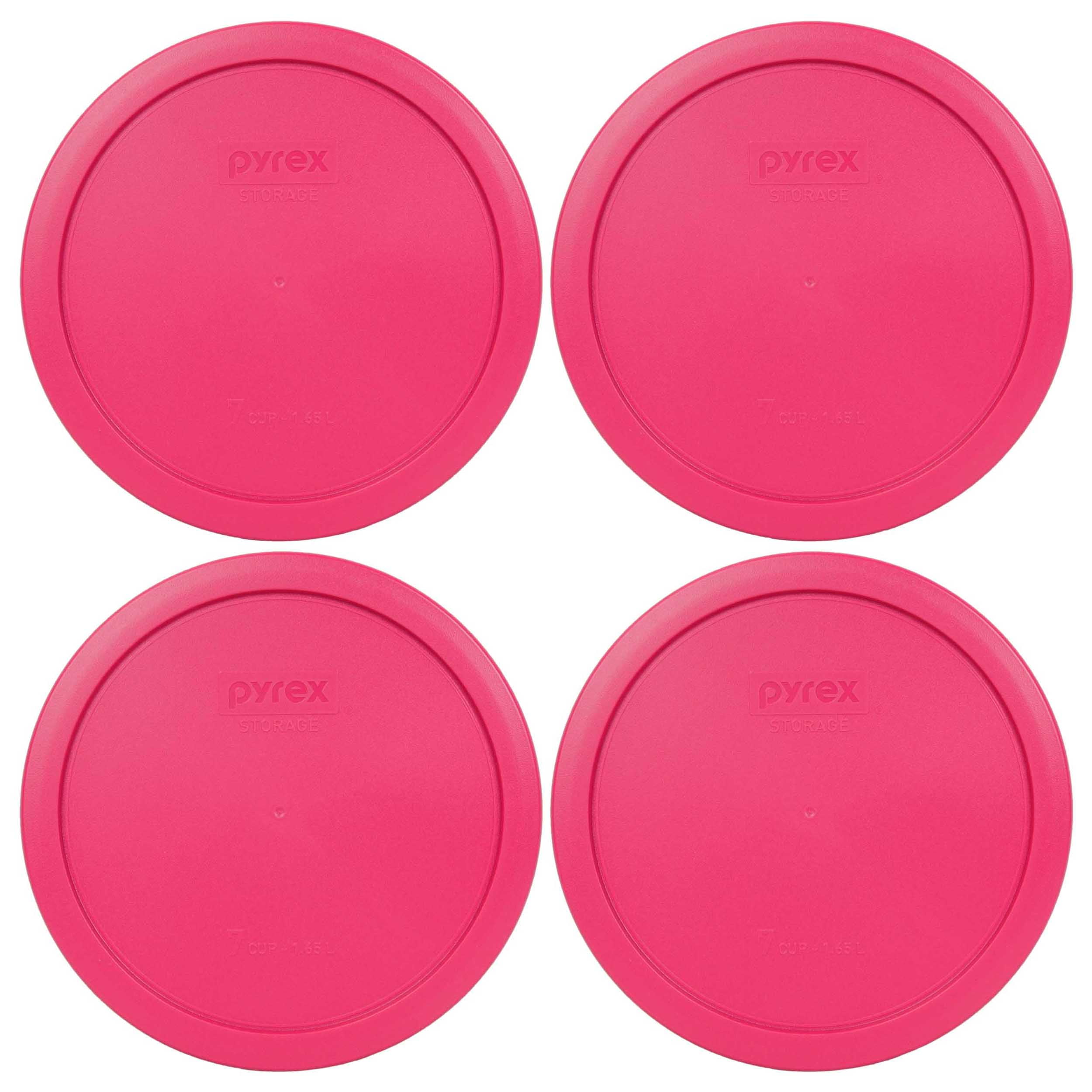 Pyrex Replacement Lid 7402PC Fuschia Round Cover (4Pack) for Pyrex