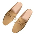thumbnail image 3 of NOKIO Women Mules Flats Shoes Backless Loafers Chic Women'S Faux Suede Flats Women's New Suede Flat Shoes In Spring And Summer Bowknot Fashion Sandals Women'S Flat Mules, 3 of 5