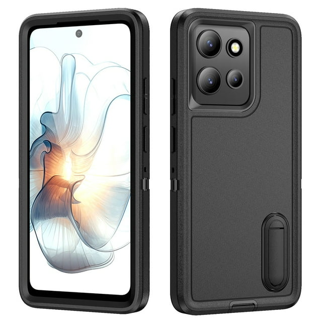 for Motorola Moto G Power 2025 Case, Moto G Power 2025 Phone Case with Built in Kickstand, Shockproof/Dustproof/Drop Proof Heavy Duty Military-Grade Rugged Protective Cover for Moto G Power 2025