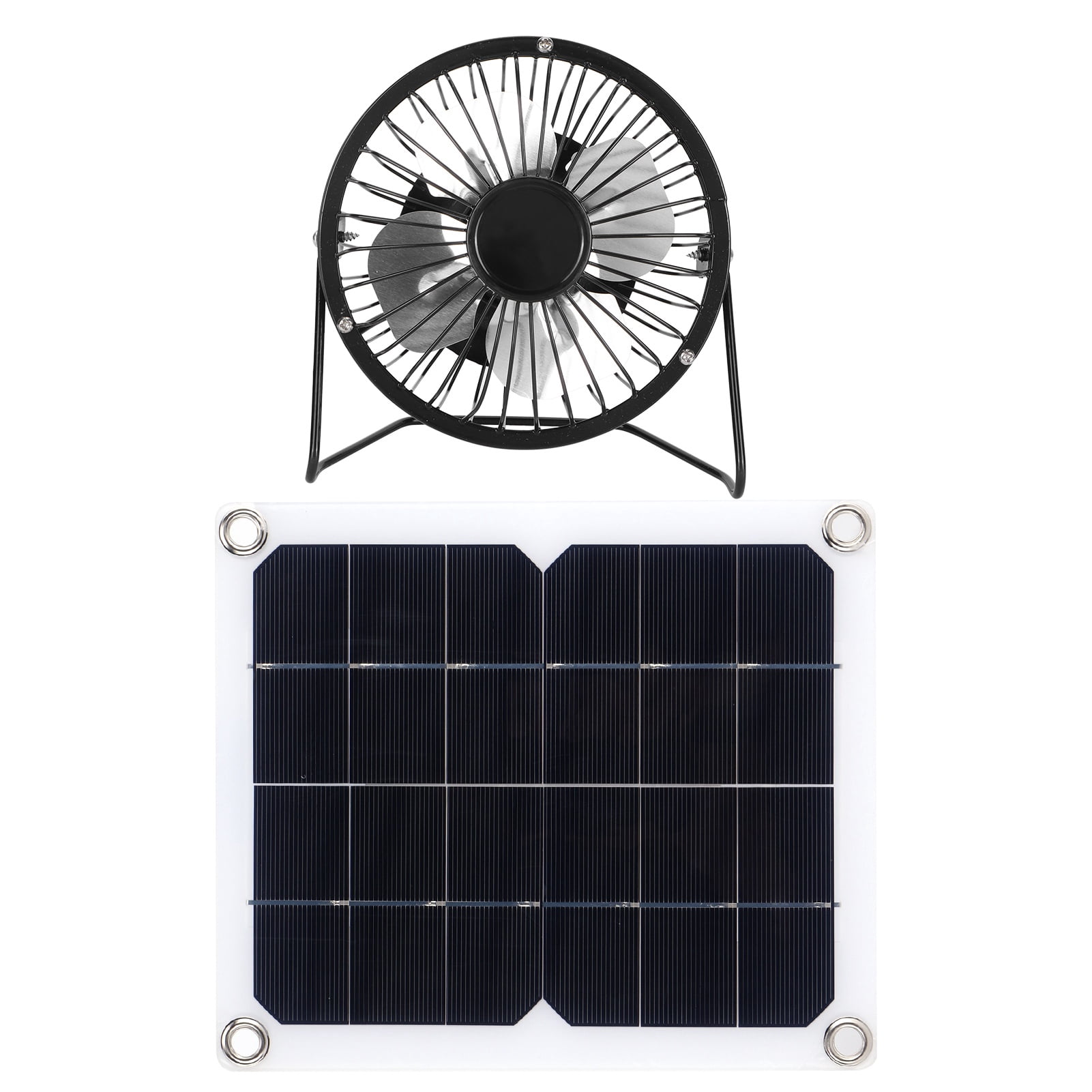 Suodoka 10W Solar Panel with Cooling Fan Portable Monocrystalline Silicon Solar Powered Ventilator for Pet Dog House Chicken Coop Greenhouse 8.66x7.48 inches / 22x19 cm