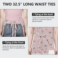 thumbnail image 6 of Pink Daisy Flower Yellow Centers Pattern Apron-Garden Aprons for Women with Pockets-Cotton Linen Waterproof Kitchen Cooking Gardening Aprons Adjustable for Kitchen,Cooking,BBQ and Salon 33x27 Inch, 6 of 7