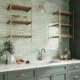 thumbnail image 5 of Apollo Tile Silken 2.56 in. x 15.75 in. Glossy Green Ceramic Subway Wall and Floor Tile (10.76 Sq. ft./Case) (38-Pack), 5 of 7