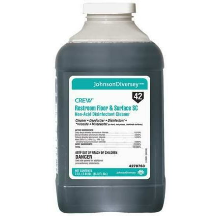 DIVERSEY 101102190 Cleaner and Disinfectant,2.50L,Fresh,PK2