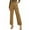 A Khaki, variant on DOKOTOO Retro Corduroy Pants Women - Elastic Waist High-Waisted Warm Casual Trousers with Pockets​