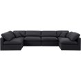 thumbnail image 4 of Meridian Furniture Indulge 199" Fabric U-Shaped Modular Sectional in Black, 4 of 10