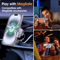 thumbnail image 4 of FZC-Magnetic Stand Case for iPhone 16 with Invisible Ring Kickstand [Compatible with MagSafe] [Military Drop Protection] Shockproof Protective Translucent Matte Phone Cover, 6.1'', Grey, 4 of 4