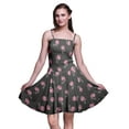 thumbnail image 1 of Bimba Robe de Soleil Mini à Bretelles Spaghetti pour Femmes, Taille Smockée, Imprimé Floral, Très Grande Taille, 1 of 5