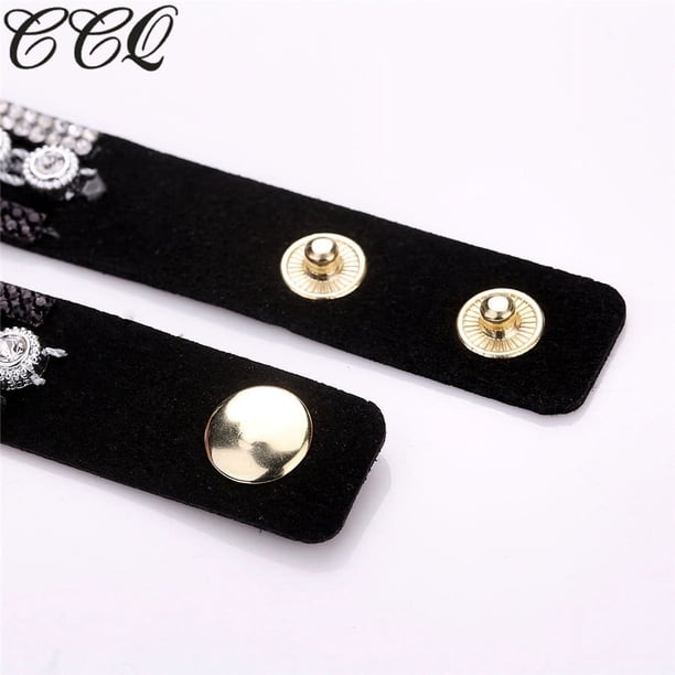 Pulseras para mujer, regalos para mujer CCQ Reloj de pulsera analógico de cuarzo con esfera de cristal y diamantes de imitación vintage para mujer