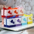 thumbnail image 3 of 50Pcs Heart Box Multi-color Optional Detailed Eye-catching Delicate Exquisite Packaging Paper Wedding Party Candy Chocolate Container for Cookie, 3 of 8