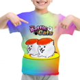 thumbnail image 3 of Camiseta de Battle Cats, ropa para niños, camiseta informal de cuello redondo, camisetas de manga corta con dibujos animados, ropa de verano para niños de 2 a 14 años, 3 of 4