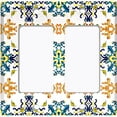 thumbnail image 6 of Metal Light Switch Plate Cover Fancy Green Orange Blue Tile Pattern TIL008, 6 of 13