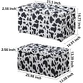 thumbnail image 2 of Storage Ottoman Bench with 2.56-inch Thick Seat, 31.5 inch Nesting Ottoman Set of 2, Hinged Flip Top Bench with Storage for Living Room, Bedroom, Cow Print, 2 of 15
