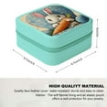 thumbnail image 2 of PRATYUS Bunny Jewelry Box Mini Organizer for Necklaces Rings Earrings Green, 2 of 5