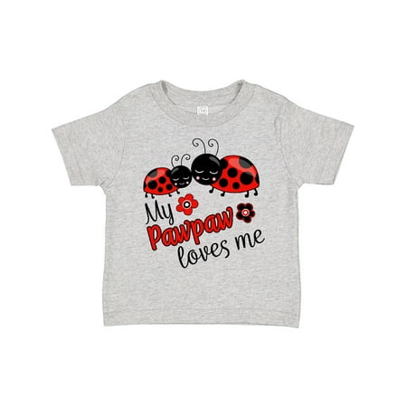 

Inktastic My Pawpaw Loves Me with Cute Ladybugs Gift Toddler Boy or Toddler Girl T-Shirt