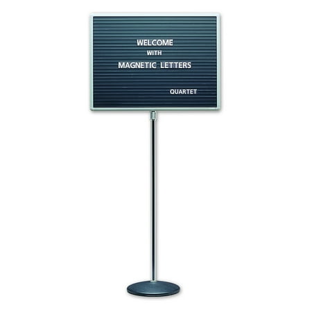 UPC: 0034138792094 | Quartet Adjustable Single Pedestal Letter Board  20  x 16   Magnetic  Aluminum Frame
