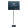 Quartet Adjustable Single Pedestal Letter Board, 20" x 16", Magnetic, Aluminum Frame