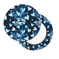 thumbnail image 3 of Round Bar Stool Seat Covers, Ice Blue Heart Elastic Round Chair Cover Stool Seat Slipcover Bar Stool Cushions Round Pad for 12-14 inch, 3 of 7
