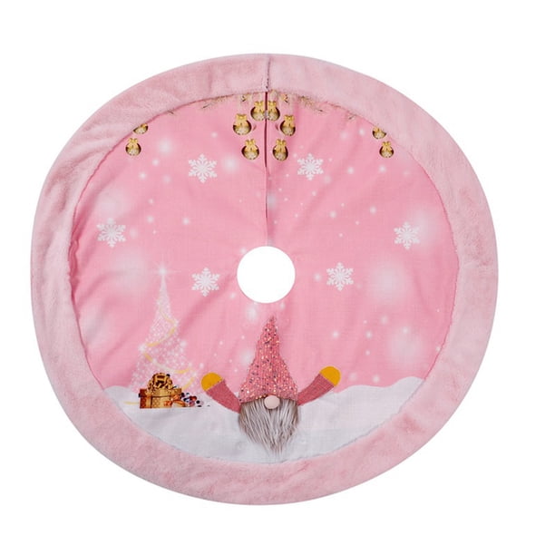 Árbol De Navidad Con Rosa Claro Rudolph Felpa Alfombra De Árbol De Navidad Árbol De Navidad Decoración De Fiesta Navideña Scienceny HA046693-02