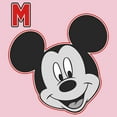 thumbnail image 2 of Disney Characters Letter Mickey Girl's Solid Crew Tee, Light Pink, X-Small, 2 of 4