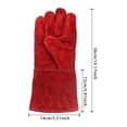 thumbnail image 5 of 14" Cowhide Leather Welding Gloves Welder's Hand Protection, 5 of 5