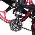 thumbnail image 2 of Grey Rueda de rodillo auxiliar para bicicleta plegable portátil, asistente de bicicleta plegable, rueda de desplazamiento, piezas de accesorios de ciclismo plegables, 2 of 4