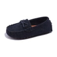 thumbnail image 4 of Kids Girls Boys Slip-on Loafers Oxford PU Leather Flats Shoes Casual Moccasin Shoes for Toddler Kid Dark Blue 1, 4 of 7