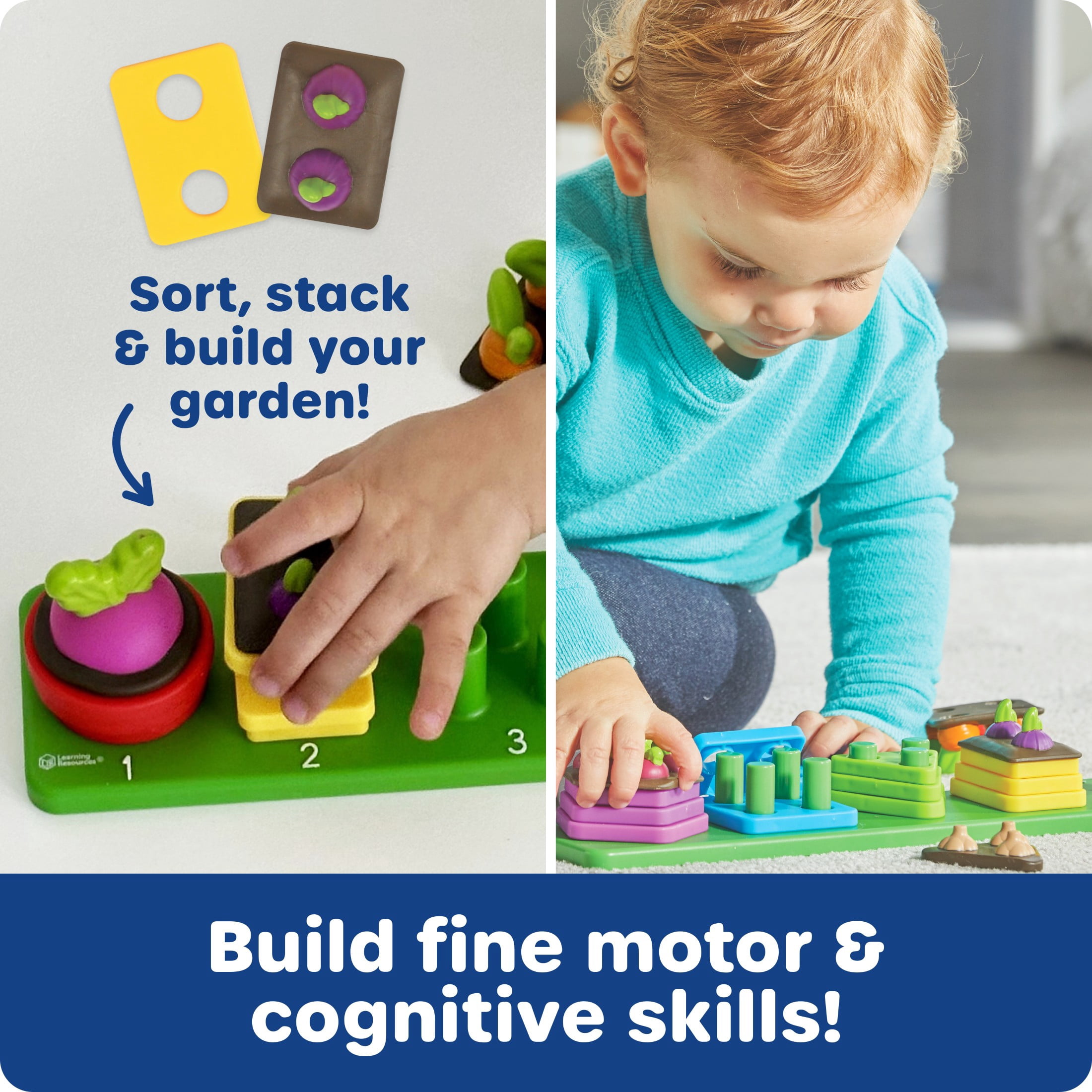 Learning Resources Stacking Shapes Garden, Toddler Sensory Table