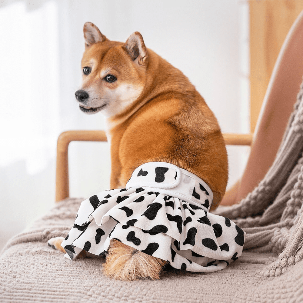 3 Pack Reusable Dog Diapers Female Washable Highly Absorbent Doggy Diapers Female, Flexible Doggie Diapers, Leak-Proof Durable Puppy Diapers for Dog Period Heat Incontinence Potty Training