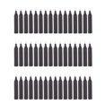 thumbnail image 2 of Velas cónicas rectas de 4" sin perfume y sin plomo de combustión prolongada, color negro, juego de 48, 2 of 2