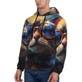 thumbnail image 3 of Fotbe Men's Hoodie with Cool Cat With Sunglasses Pattern - Kangaroo Pocket Pullover Hooded Sweatshirt, Perfect for Daily Wear, Travel, and Home-Medium, 3 of 7