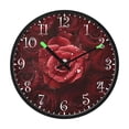 thumbnail image 2 of Voice Activated Clock with Glow Light 12 Inch Large Silent Wall Clock Battery Operated for Home Decor Red Rose Arrangements, 2 of 8