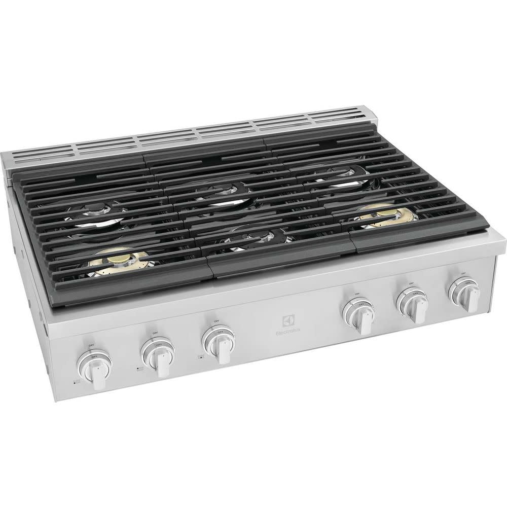 Electrolux Eccg3672a 36" Wide 6 Burner Gas Rangetop - Stainless Steel
